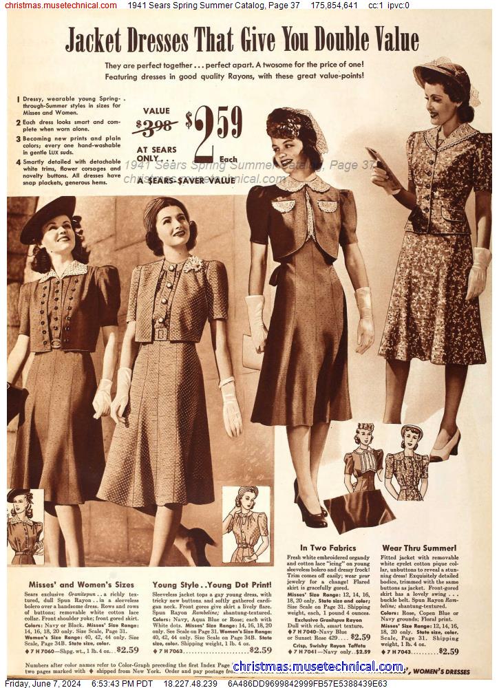 1941 Sears Spring Summer Catalog, Page 37