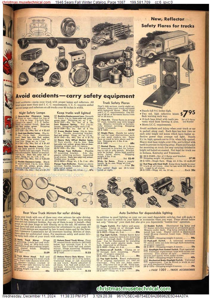 1946 Sears Fall Winter Catalog, Page 1087