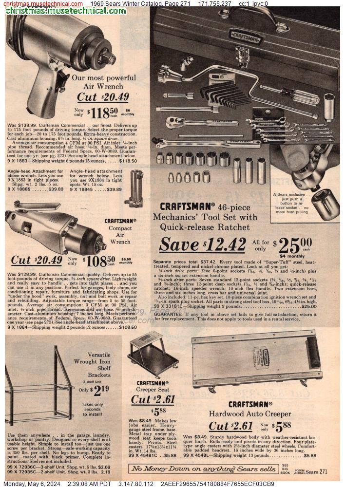 1969 Sears Winter Catalog, Page 271