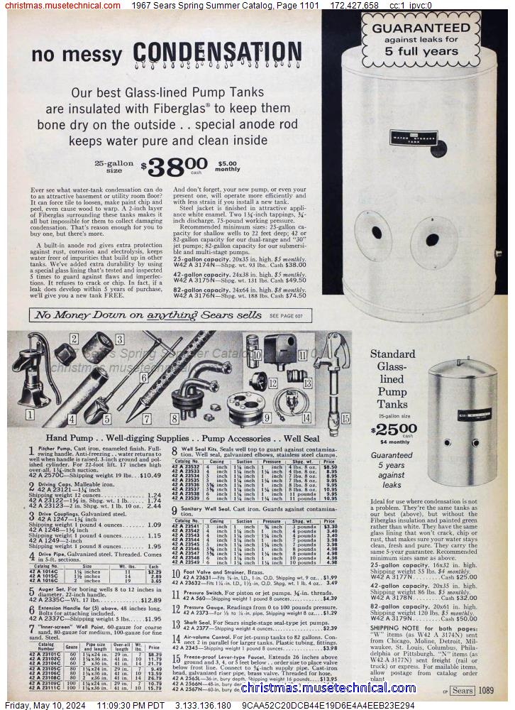 1967 Sears Spring Summer Catalog, Page 1101