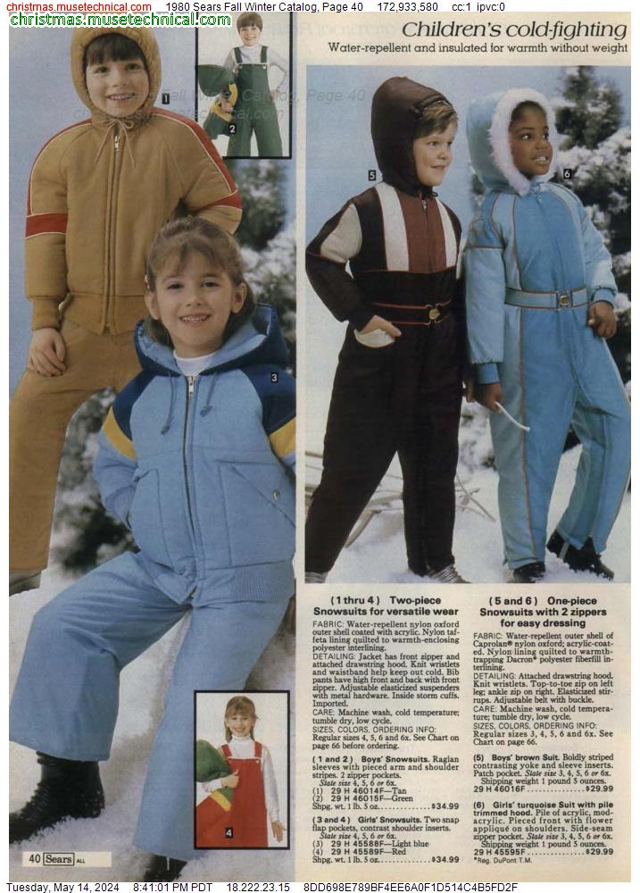 1980 Sears Fall Winter Catalog, Page 40