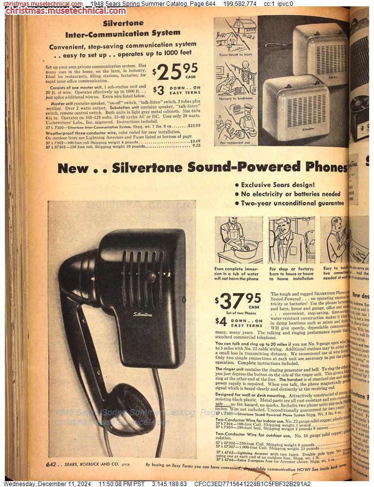 1948 Sears Spring Summer Catalog, Page 644