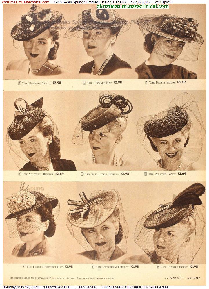 1945 Sears Spring Summer Catalog, Page 87