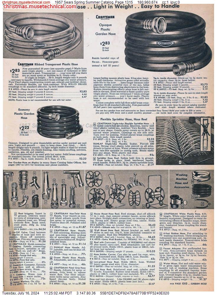 1957 Sears Spring Summer Catalog, Page 1315