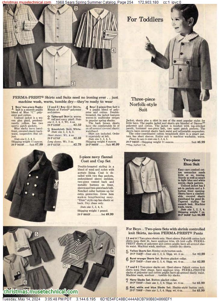 1968 Sears Spring Summer Catalog, Page 254