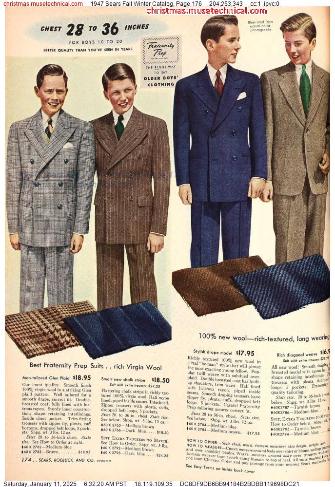 1947 Sears Fall Winter Catalog, Page 176