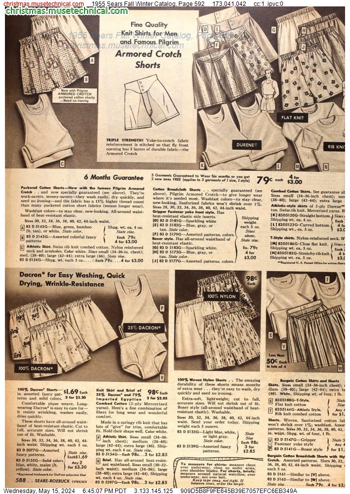 1955 Sears Fall Winter Catalog, Page 592