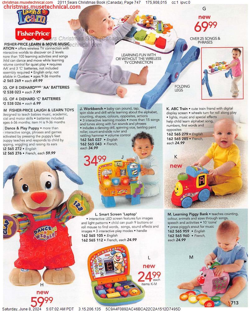 2011 Sears Christmas Book (Canada), Page 747