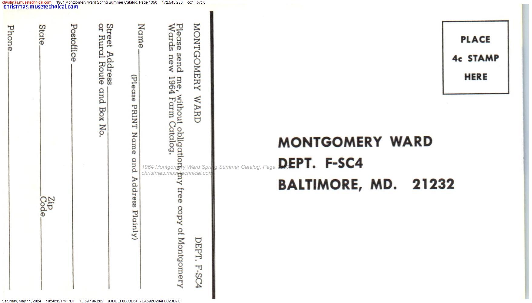 1964 Montgomery Ward Spring Summer Catalog, Page 1350