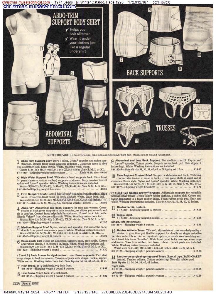 1974 Sears Fall Winter Catalog, Page 1226