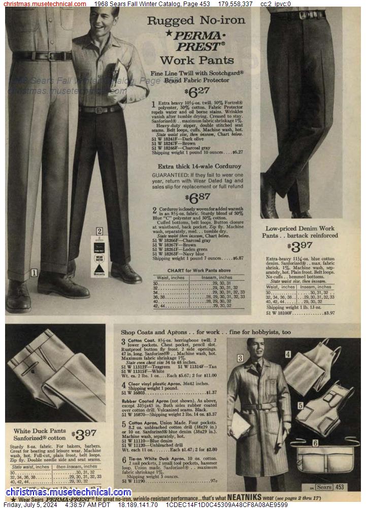 1968 Sears Fall Winter Catalog, Page 453