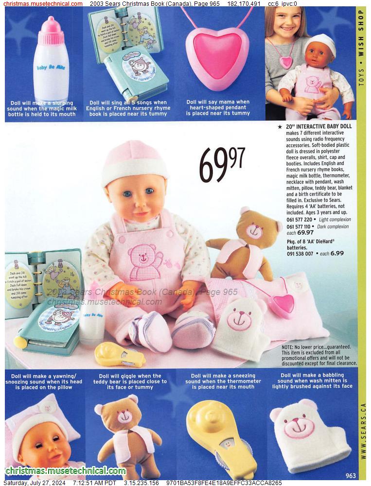 2003 Sears Christmas Book (Canada), Page 965