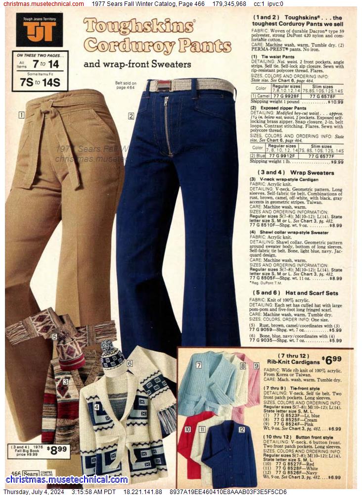 1977 Sears Fall Winter Catalog, Page 466