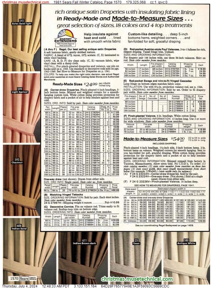 1981 Sears Fall Winter Catalog, Page 1570