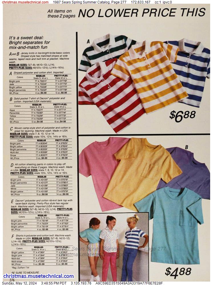 1987 Sears Spring Summer Catalog, Page 277
