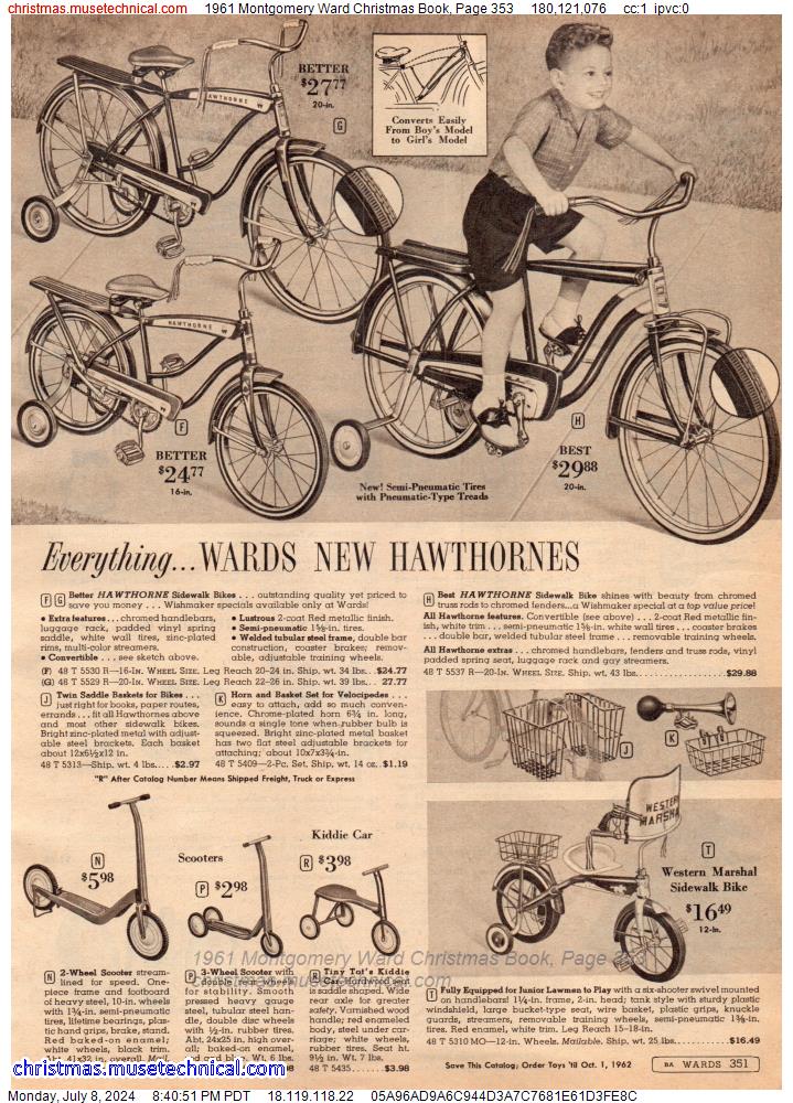 1961 Montgomery Ward Christmas Book, Page 353