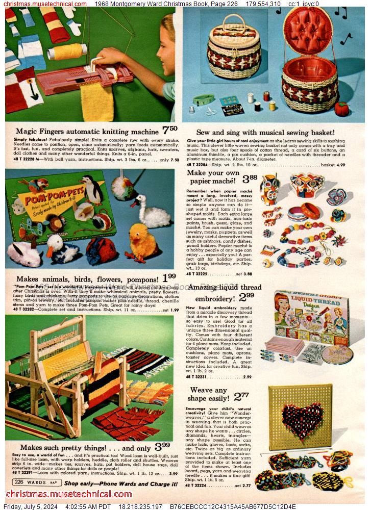 1968 Montgomery Ward Christmas Book, Page 226