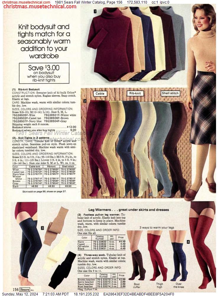 1981 Sears Fall Winter Catalog, Page 156