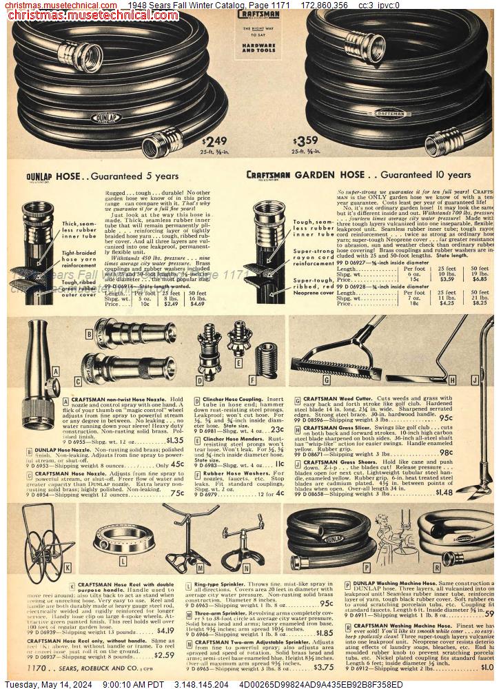 1948 Sears Fall Winter Catalog, Page 1171