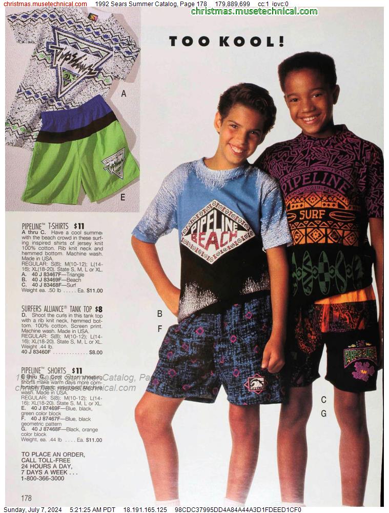 1992 Sears Summer Catalog, Page 178