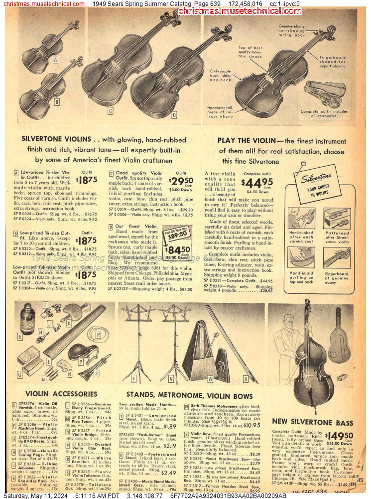1949 Sears Spring Summer Catalog, Page 639