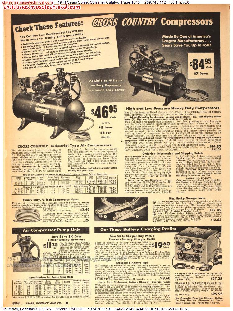 1941 Sears Spring Summer Catalog, Page 1045