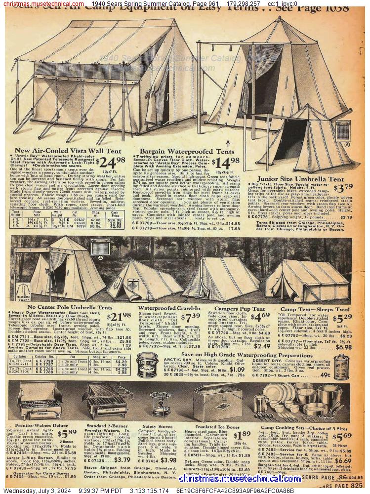 1940 Sears Spring Summer Catalog, Page 961