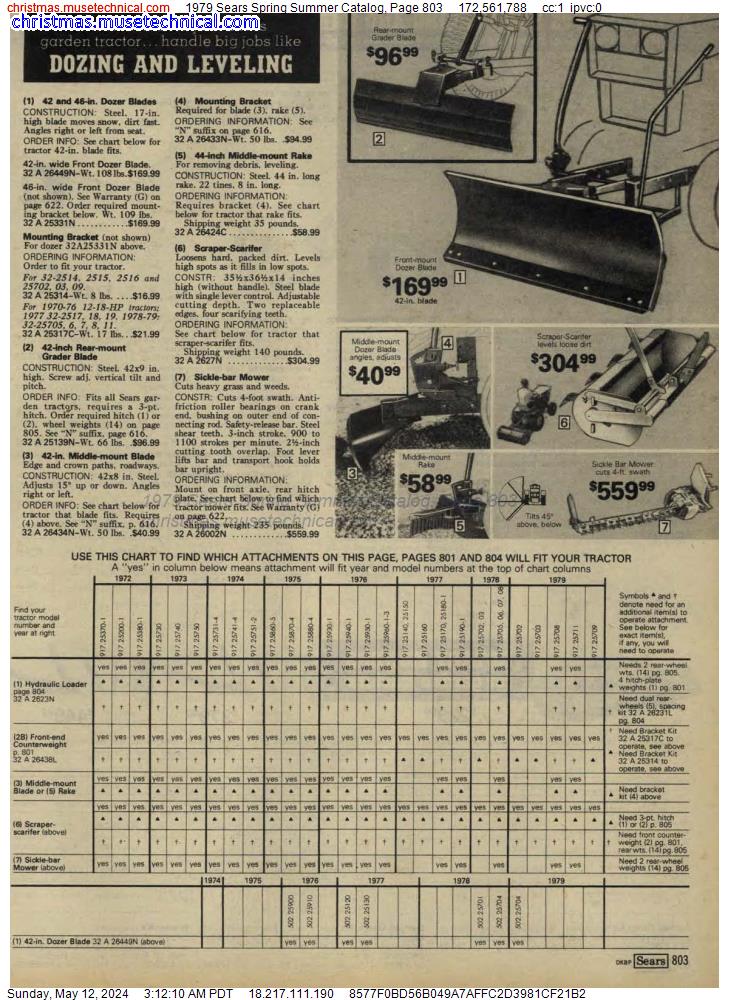 1979 Sears Spring Summer Catalog, Page 803