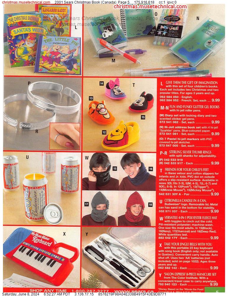 2001 Sears Christmas Book (Canada), Page 5