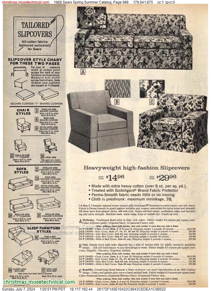 1968 Sears Spring Summer Catalog, Page 986