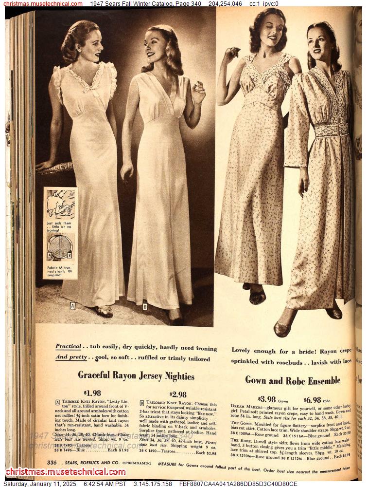 1947 Sears Fall Winter Catalog, Page 340