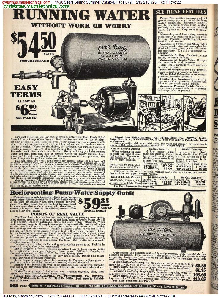 1930 Sears Spring Summer Catalog, Page 872