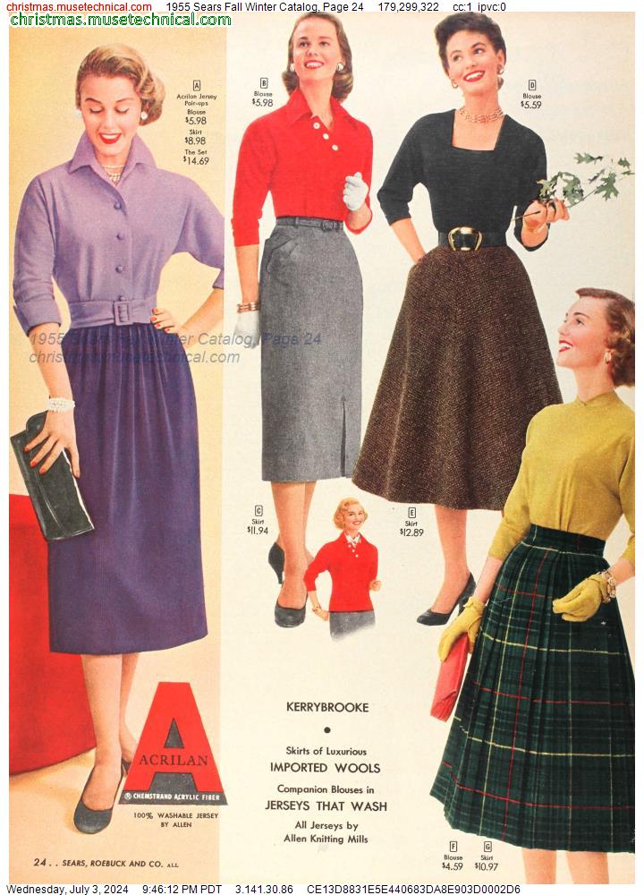 1955 Sears Fall Winter Catalog, Page 24