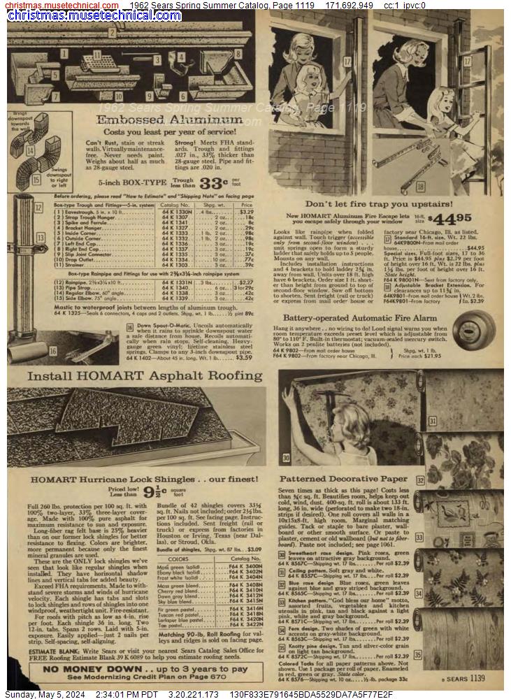 1962 Sears Spring Summer Catalog, Page 1119