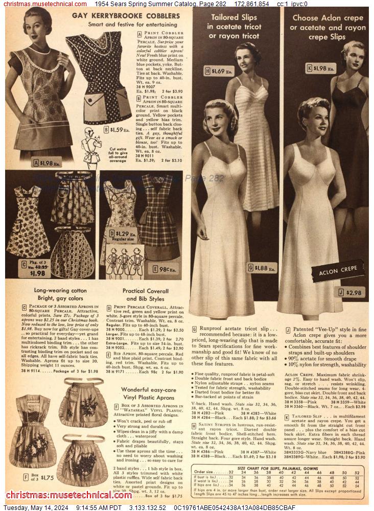 1954 Sears Spring Summer Catalog, Page 282