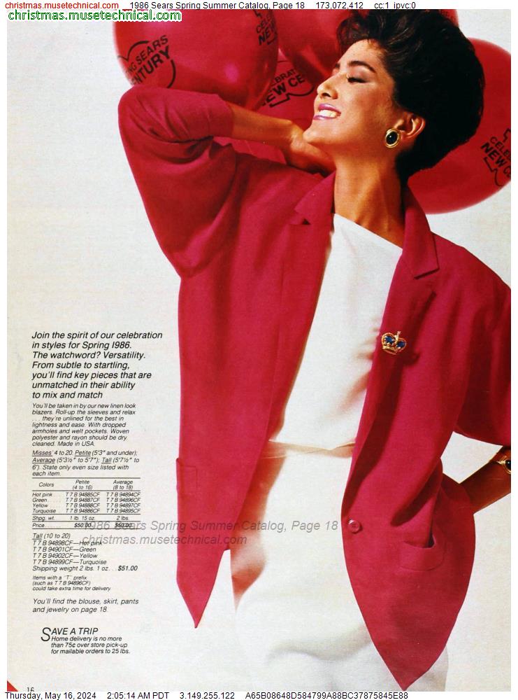 1986 Sears Spring Summer Catalog, Page 18