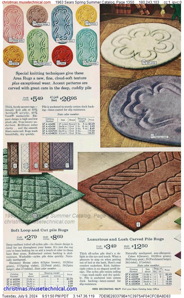 1963 Sears Spring Summer Catalog, Page 1350