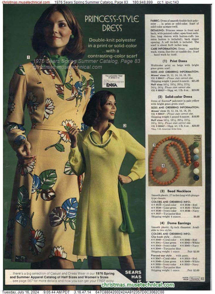 1976 Sears Spring Summer Catalog, Page 83