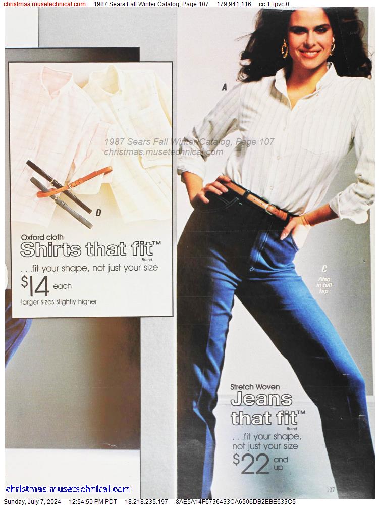 1987 Sears Fall Winter Catalog, Page 107