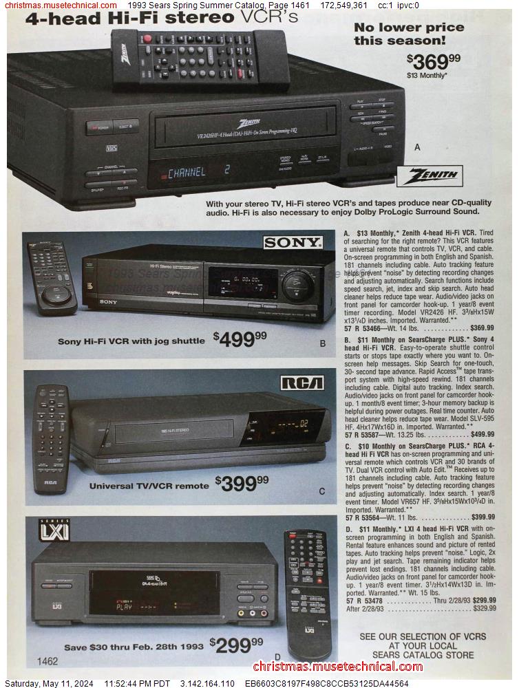 1993 Sears Spring Summer Catalog, Page 1461