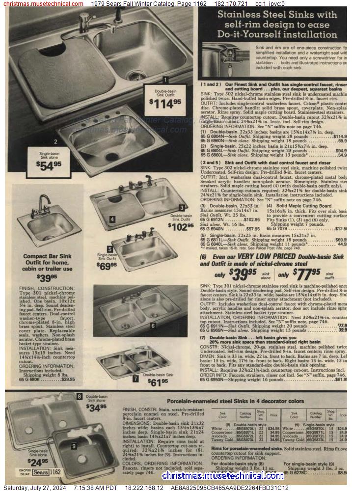 1979 Sears Fall Winter Catalog, Page 1162