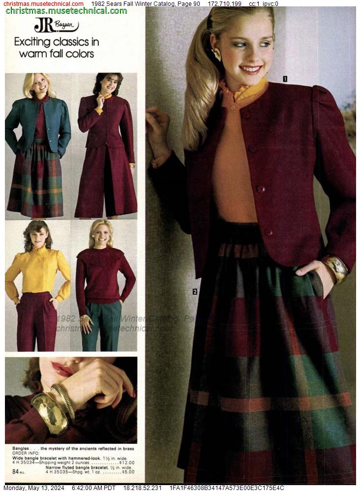 1982 Sears Fall Winter Catalog, Page 90