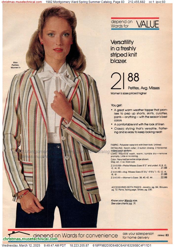 1982 Montgomery Ward Spring Summer Catalog, Page 83