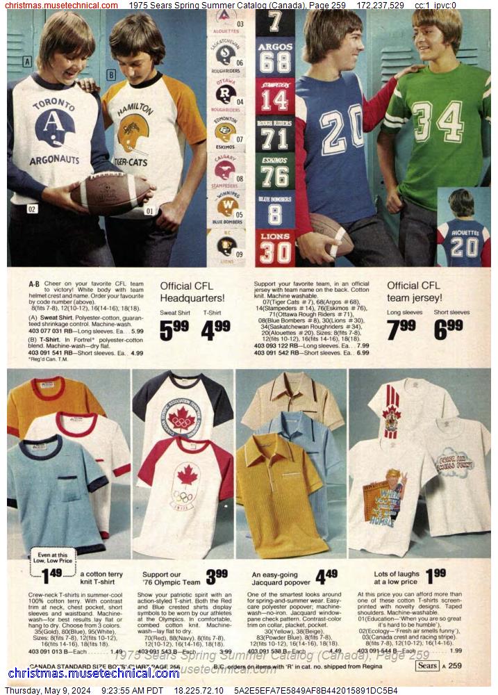 1975 Sears Spring Summer Catalog (Canada), Page 259