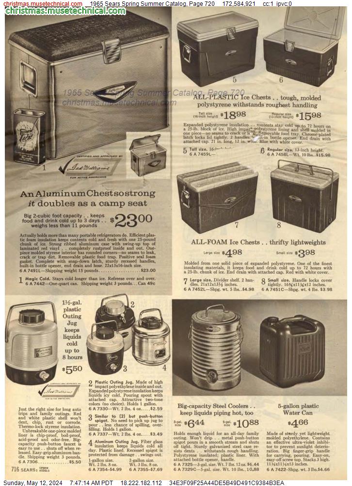 1965 Sears Spring Summer Catalog, Page 720