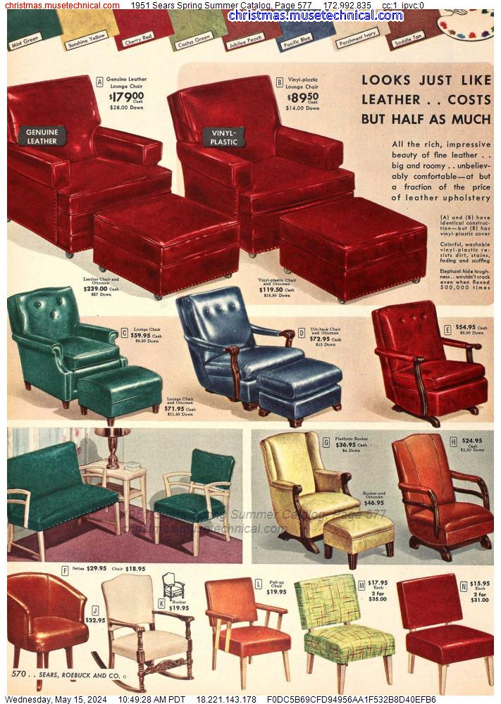1951 Sears Spring Summer Catalog, Page 577