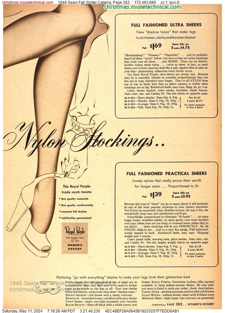 1948 Sears Fall Winter Catalog, Page 383