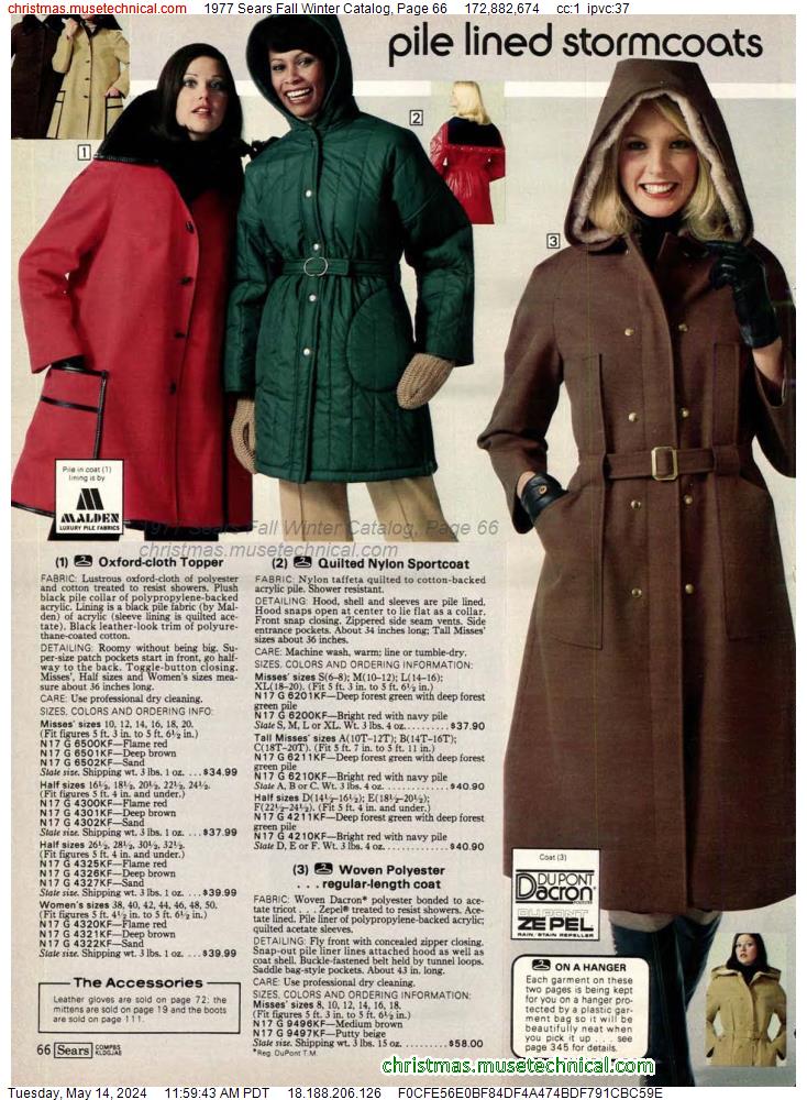 1977 Sears Fall Winter Catalog, Page 66 - Catalogs & Wishbooks
