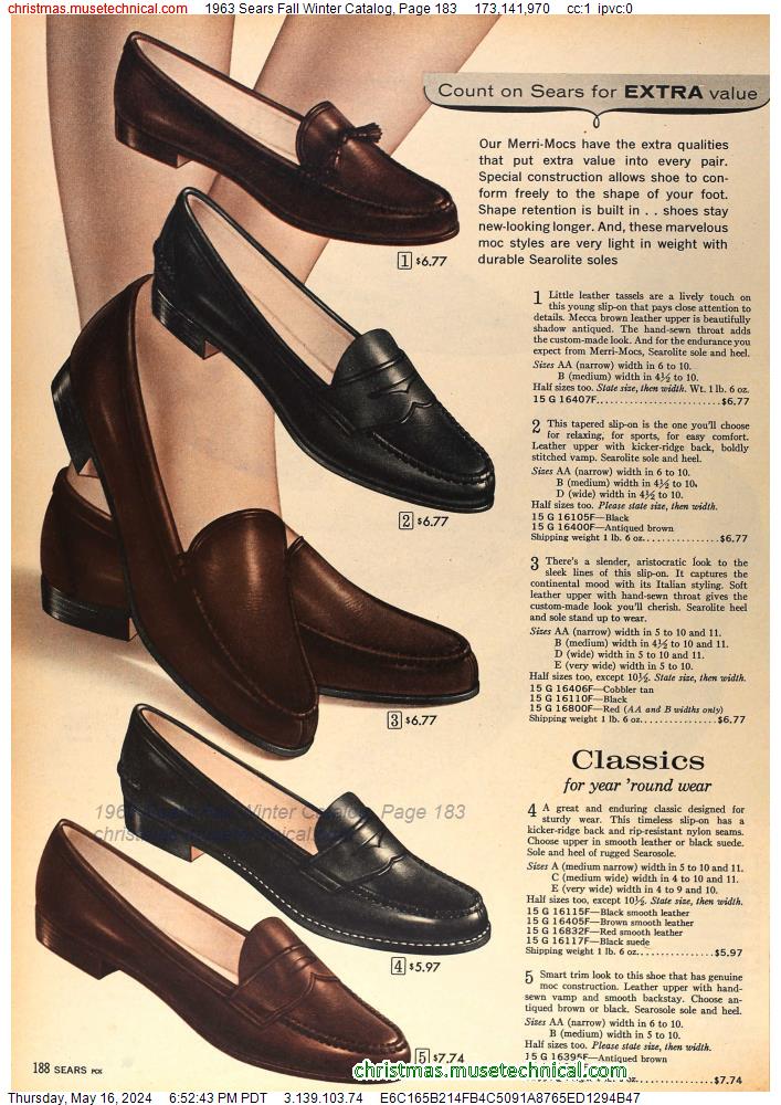 1963 Sears Fall Winter Catalog, Page 183