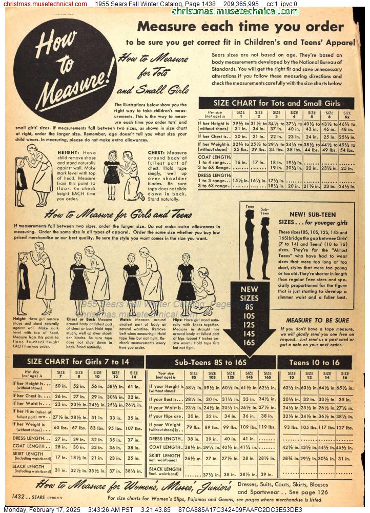 1955 Sears Fall Winter Catalog, Page 1438